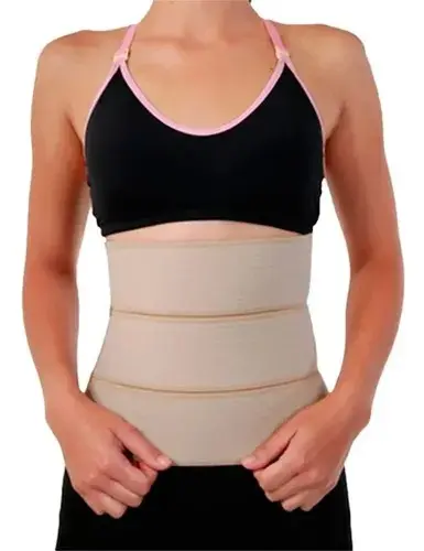 Faja abdominal elástica de tres bandas